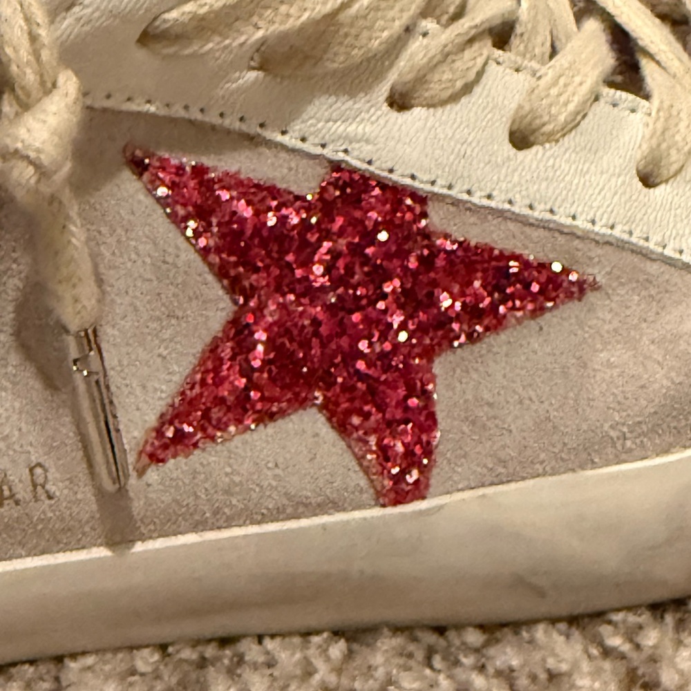 Golden Goose Mid Star White, Grey and Hot pink Sneakers. - Picture 8 of 11